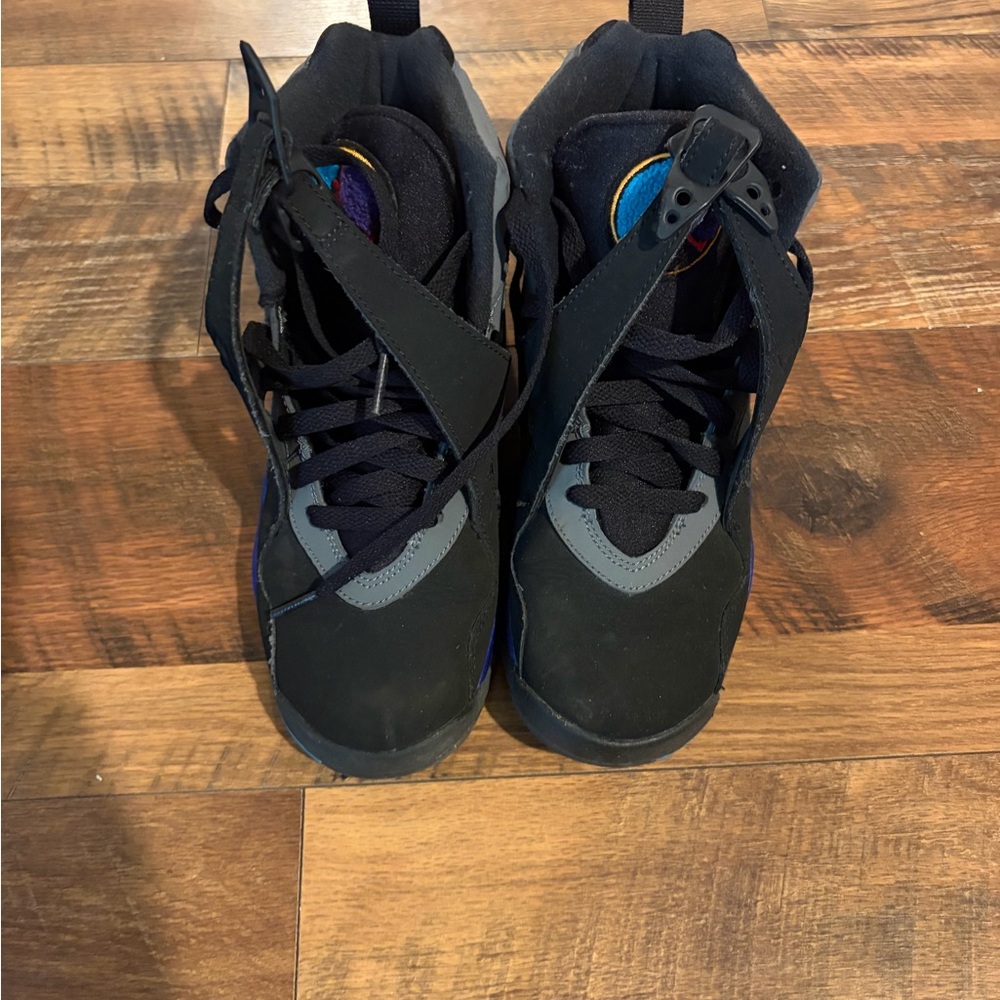 Jordan 8 VIII Kids Sneakers Black and Gray